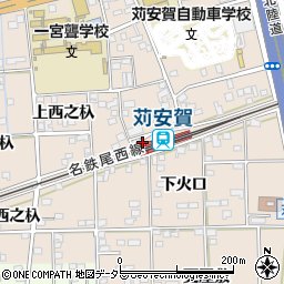 愛知県一宮市周辺の地図