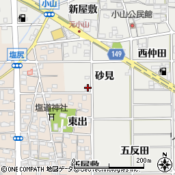 愛知県一宮市千秋町小山砂見33周辺の地図
