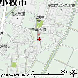 愛知県小牧市舟津841周辺の地図