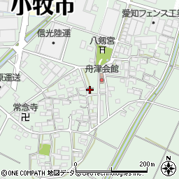 愛知県小牧市舟津835-7周辺の地図