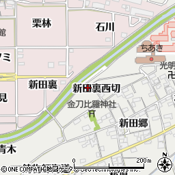 愛知県一宮市丹陽町重吉新田裏西切周辺の地図