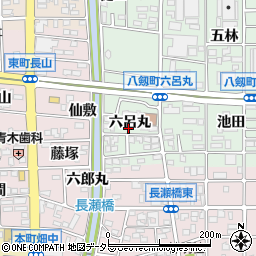 愛知県岩倉市八剱町六呂丸周辺の地図