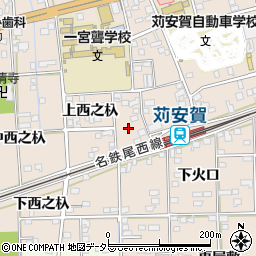 愛知県一宮市大和町苅安賀上西之杁89周辺の地図