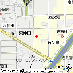 愛知県一宮市千秋町町屋竹ケ鼻4周辺の地図