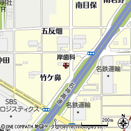 愛知県一宮市千秋町町屋竹ケ鼻周辺の地図