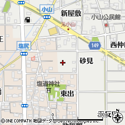 愛知県一宮市千秋町小山砂見28周辺の地図