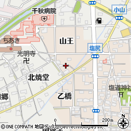 愛知県一宮市千秋町塩尻（山王）周辺の地図