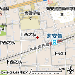 愛知県一宮市大和町苅安賀上西之杁85周辺の地図
