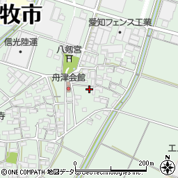 愛知県小牧市舟津1663周辺の地図