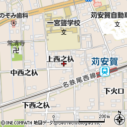 愛知県一宮市大和町苅安賀上西之杁111周辺の地図