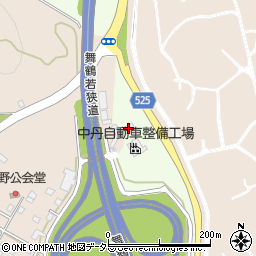 中丹車検場周辺の地図
