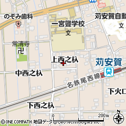 愛知県一宮市大和町苅安賀上西之杁113周辺の地図