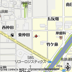 愛知県一宮市千秋町町屋竹ケ鼻3周辺の地図
