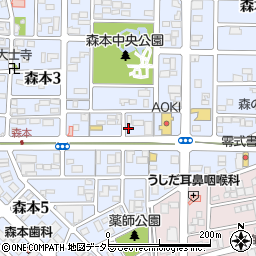 炭火焼肉 釜山 一宮店周辺の地図