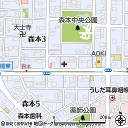 カレーハウスＣｏＣｏ壱番屋一宮森本店周辺の地図