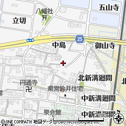 愛知県岩倉市鈴井町中島周辺の地図