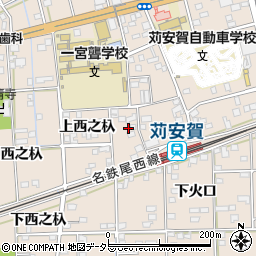 愛知県一宮市大和町苅安賀上西之杁87周辺の地図