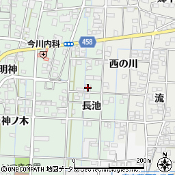 愛知県一宮市萩原町朝宮長池周辺の地図
