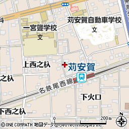 愛知県一宮市大和町苅安賀上西之杁74周辺の地図