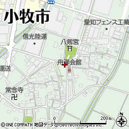 愛知県小牧市舟津838周辺の地図