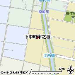 岐阜県羽島市下中町市之枝周辺の地図