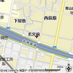 愛知県一宮市西萩原若宮前92周辺の地図