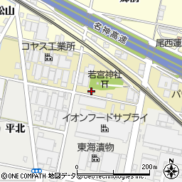 愛知県一宮市西萩原若宮北44周辺の地図