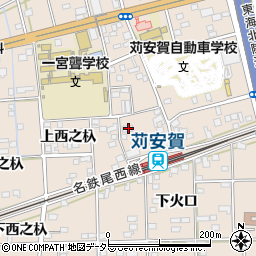 愛知県一宮市大和町苅安賀上西之杁76周辺の地図