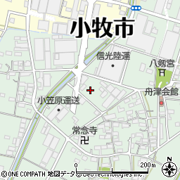愛知県小牧市舟津周辺の地図