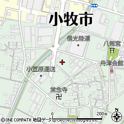 愛知県小牧市舟津周辺の地図