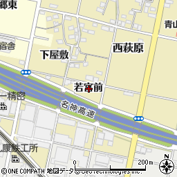 愛知県一宮市西萩原若宮前周辺の地図
