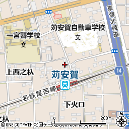 愛知県一宮市大和町苅安賀上西之杁66周辺の地図