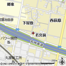 愛知県一宮市西萩原若宮前88周辺の地図