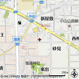 愛知県一宮市千秋町小山砂見3周辺の地図
