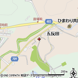 京都府綾部市上野町五反田周辺の地図