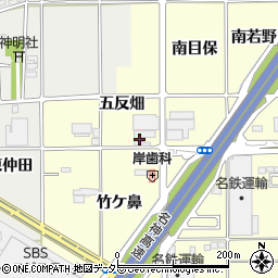 愛知県一宮市千秋町町屋五反畑周辺の地図