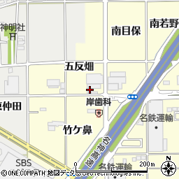 愛知県一宮市千秋町町屋（五反畑）周辺の地図