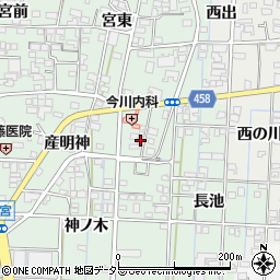愛知県一宮市萩原町朝宮茶園34周辺の地図