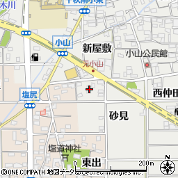 愛知県一宮市千秋町小山砂見1-2周辺の地図