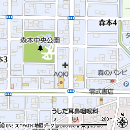 回転寿司魚錠一宮店周辺の地図
