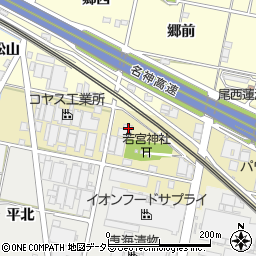愛知県一宮市西萩原若宮北周辺の地図