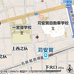 愛知県一宮市大和町苅安賀上西之杁60周辺の地図