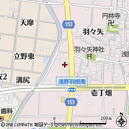 愛知県一宮市千秋町浅野羽根（西南出）周辺の地図