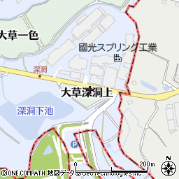 愛知県小牧市大草深洞上周辺の地図