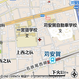 愛知県一宮市大和町苅安賀上西之杁63周辺の地図