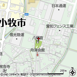 愛知県小牧市舟津1000周辺の地図