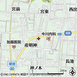 愛知県一宮市萩原町朝宮茶園1059周辺の地図