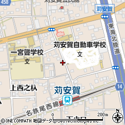 愛知県一宮市大和町苅安賀上西之杁57周辺の地図