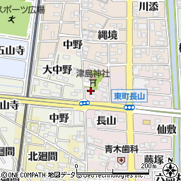 愛知県岩倉市東町（馬出）周辺の地図