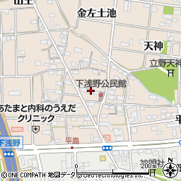 愛知県一宮市浅野下切周辺の地図